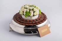 AJR O AFYA CHOCOLATE-SILVER STAND WITH FLOWER