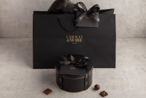 Assorted dark chocolate black tin box-D6