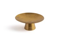 GOLD ROUND TRAY WITH STAND