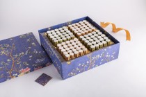 4 Parts Guraiba Blue Bird Box With Gold Tray
