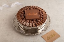 Eid chocolate round silver tray-E3