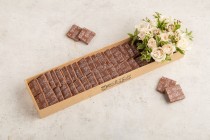 Graduation Chocolate slab tray with flower