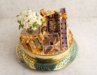 Ramadan package with flower-blue2-R19