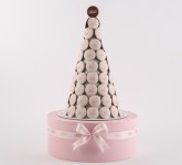 pink chocolate tower with customized name