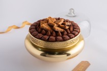 Ramadan mashallah gold bowl with cover-medium-R24-8