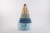 Blue macaron tower-medium