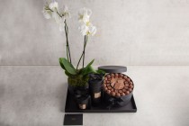 Black Tray gift Package with candle & diffuser